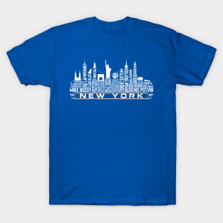 New York Hockey Team All Time Legends, New York City Skyline T-Shirt